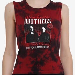 Supernatural Winchester Bros Tie Dye Crop Muscle Tank Top Hot Topic Sam Dean